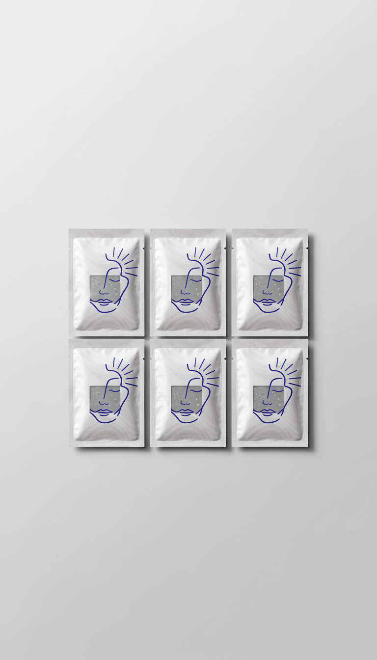 Hydrogel face masks multi-pack set